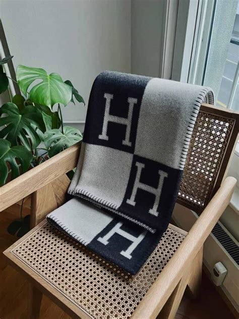 hermes avalon kussen|Hermes avalon blanket.